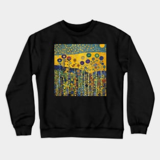 Colorful Flower Garden After Klimt Crewneck Sweatshirt